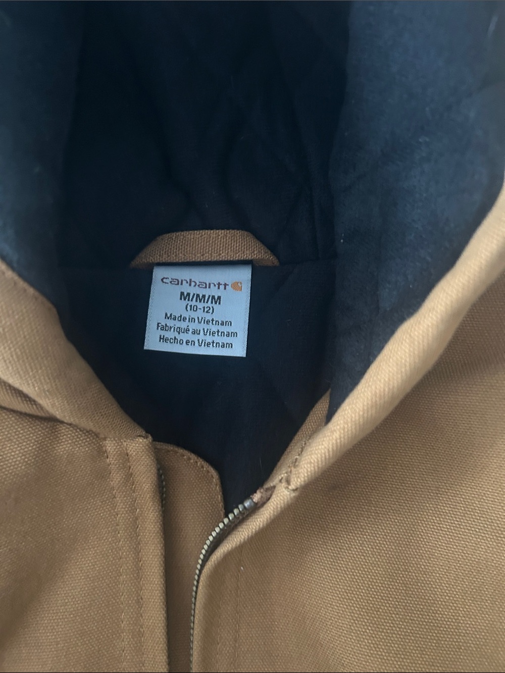 Carhartt Brown Zip-Up Hooded Work Jacket - Picture 3 of 3